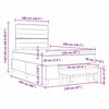 vidaXL Boxspringbett mit Matratze mit Kopfteil Blau 120 x 200 cm Stoff