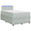 vidaXL Boxspringbett mit Matratze Hellgrau 120 x 200 cm Samt