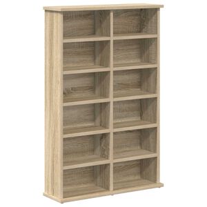vidaXL CD Regal Sonoma-Eiche 60 x 17 x 92 cm Holzwerkstoff