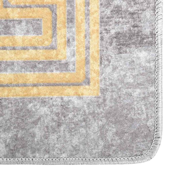 vidaXL Teppich Waschbar Grau 120x180 cm Rutschfest