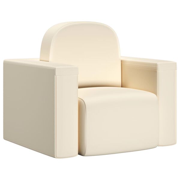 vidaXL 2-in-1 Kindersofa Wei&szlig; Kunstleder