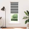 vidaXL Doppelrollo Schwarz 85x230 cm Stoffbreite 80,9 cm Polyester