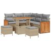 vidaXL Gartensofa-set mit Kissen 8 pcs Beige und Hellgrau