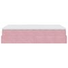 vidaXL Ottoman-Bett mit Matratze Rosa 120x200 cm Samt