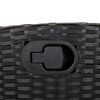 vidaXL 9-tlg. Garten-Essgruppe mit Kissen Schwarz Poly Rattan