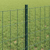 vidaXL Zaun mit Pfosten Gr&uuml;n 0,6 x 10 m Stahl und PVC