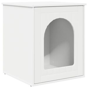 vidaXL Katzenhaus Wei&szlig; 53 x 52 x 62 cm Holzwerkstoff