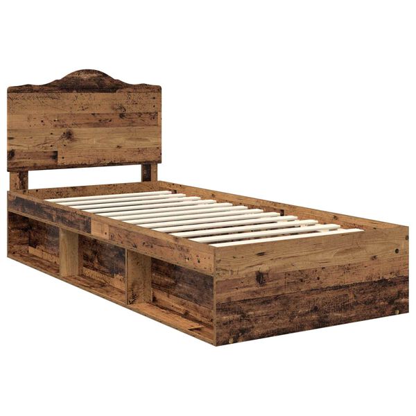 vidaXL Bettrahmen Altholz 75 x 190 cm Massives Kiefernholz