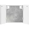 vidaXL Dartboard Schrank ZWOLLE Betongrau 52,5 x 10,5 x 57,5 cm