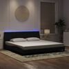 vidaXL Bettgestell mit LED ohne Matratze "Hanko" Schwarz 200x200 cm Samt