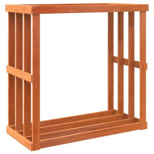 vidaXL Outdoor-Kaminholzregal Wachsbraun 109x52x106 cm Massivholz