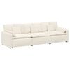 vidaXL Modulares Sofa mit Kissen Cream