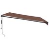 vidaXL Markise Automatisch mit LEDs Braun 450x350 cm