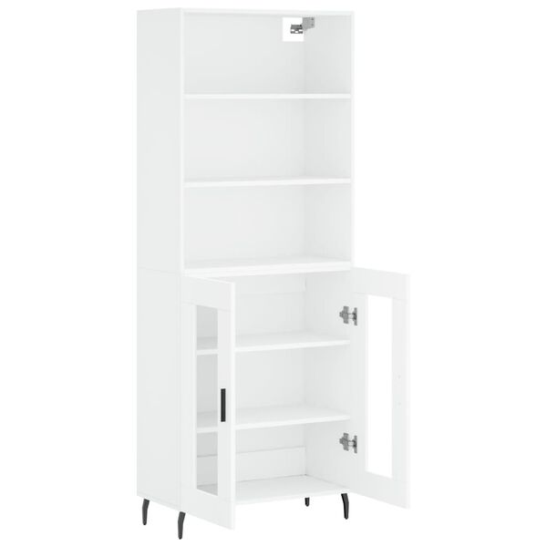 vidaXL Highboard Wei&szlig; 69,5x34x180 cm Holzwerkstoff