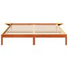 vidaXL Bettrahmen Wachsbraun 200 x 200 cm Massives Kiefernholz