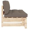 vidaXL Outdoor-Mittelsofa Paletten Impr&auml;gniertes Kiefernholz