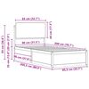vidaXL Bettgestell mit gepolstertem Kopfteil Dunkelgrau 80 x 200 cm