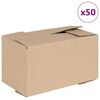 vidaXL Faltbox mit Speicher 50 pcs Natur 24 x 13 x 13 cm Karton