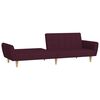 vidaXL Schlafsofa 2-Sitzer mit Fu&szlig;hocker Lila Stoff