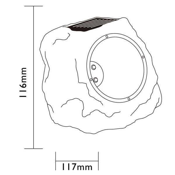 Luxform Solar LED-Gartenleuchten Andes 3 Stk. Steinförmig