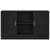 vidaXL Sideboard Schwarz Eichen-Optik 120 x 30,5 x 70 cm Holzwerkstoff