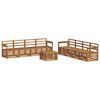 vidaXL Outdoor-Sofagarnitur 9 stk. Natur