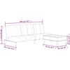 vidaXL Schlafsofa 2-Sitzer mit Hocker Taupe Stoff