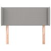 vidaXL Kopfteil mit Ohren Hellgrau 83x16x78/88 cm Stoff