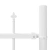 vidaXL Gartenzaun 7 pcs Wei&szlig; 170 x 190 cm Pulverbeschichteter Stahl