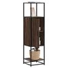 vidaXL Highboard Braun Eichen-Optik 35,5x35x139cm Holzwerkstoff Metall