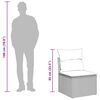 vidaXL Gartensofa-set mit Kissen 12 pcs Schwarz Poly-Rattan