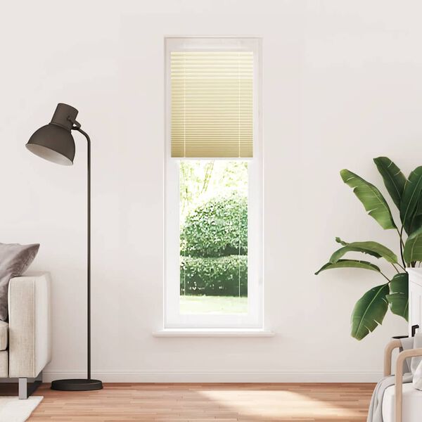 vidaXL Plissee Creme 65x200 cm Stoffbreite 64,4 cm Polyester