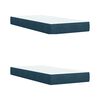 vidaXL Boxspringbett mit Matratze Blau 200x200 cm Samt
