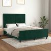 vidaXL Bettgestell ohne Matratze Dunkelgr&uuml;n 140x190 cm Samt