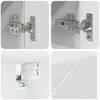 vidaXL Badezimmerm&ouml;bel-Set mit T&uuml;r 4 pcs Wei&szlig; Holzwerkstoff & Metall
