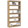 vidaXL B&uuml;cherregal Schwarz Eichen-Optik 100 x 30 x 198 cm