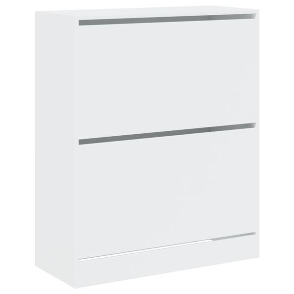 vidaXL Schuhschrank Wei&szlig; 80x34x96,5 cm Holzwerkstoff
