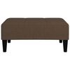 vidaXL Schlafsofa 2-Sitzer mit Hocker Braun Mikrofasergewebe