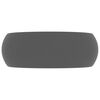 vidaXL Luxuriöses Waschbecken Rund Matt Dunkelgrau 40x15 cm Keramik