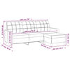 vidaXL 3-Sitzer-Sofa mit Hocker Hellgelb 180 cm Stoff