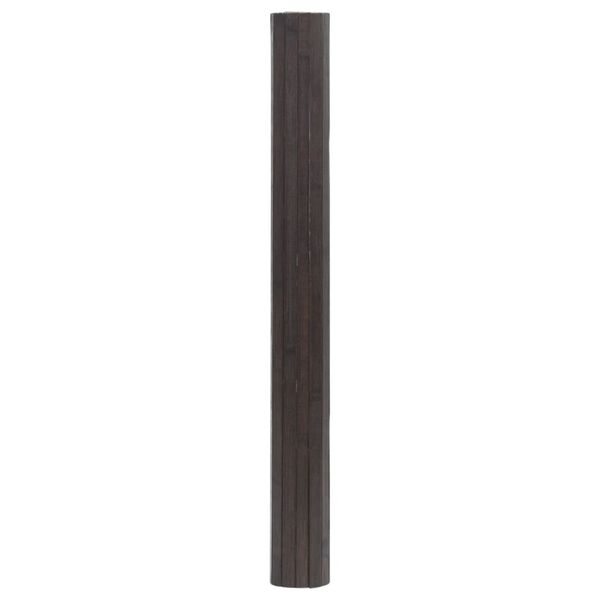 vidaXL Teppich Rechteckig Dunkelbraun 70x200 cm Bambus
