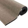 vidaXL Fu&szlig;matte Beige und Schwarz 120 x 350 cm Polypropylen und Vinyl