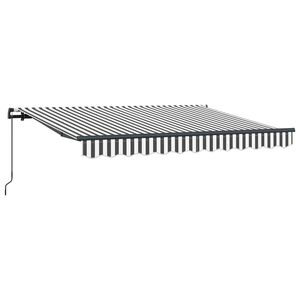 vidaXL Einziehbare Markise Anthrazit 250 x 200 cm Stoff