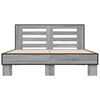 vidaXL Bettgestell Grau Sonoma 140x200 cm Holzwerkstoff und Metall