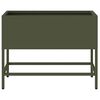 vidaXL Hochbeet Gartenpflanzer Olivgr&uuml;n 60 x 26 x 45 cm Stahl