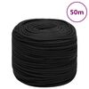 vidaXL Bootsseil Schwarz 8 mm 50 m Polypropylen