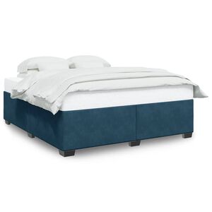 vidaXL Bettgestell Blau 200x200 cm Samt
