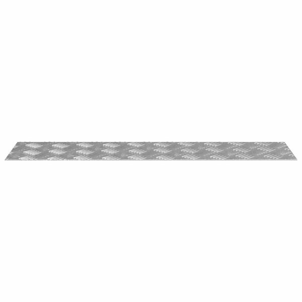 vidaXL Treppe Tritt Rechtwinklig 4 pcs Silber 80 x 20 cm Aluminium