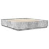 vidaXL Bettrahmen mit Kopfteil Beton Grau 200 x 200 cm Holzwerkstoff