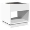 vidaXL Nachttisch mit Infinity-LED Wei&szlig; 50x50x50 cm